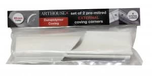 Image of Wickes Duropolymer Coving 65mm External Corner Pack 2