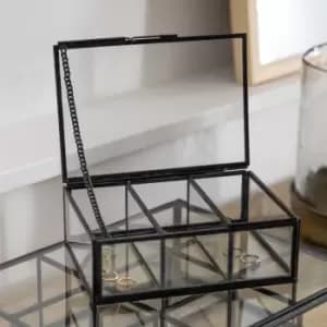 Image of Gallery Interiors Priscilla Jewellery Box Black / Medium