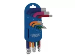 Image of Draper SCBHKS/9 S COLOUR BALL HEX KEY SET 9PC