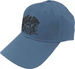 Image of Queen - Black Classic Crest Mens Baseball Cap - Denim Blue