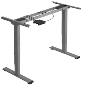 Image of TecTake Twain Metal Table Frame Electric Height-adjustable Computer Desk - Grey