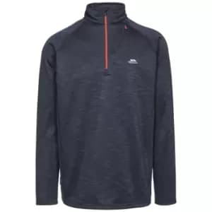 Image of Trespass Mens Collins Half Zip Fleece Top (L) (Navy Marl)