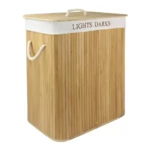 Image of Light & Dark Bamboo Laundry Hamper M&W