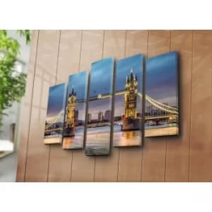 Image of 5PAT-39 Multicolor Decorative Canvas Painting (5 Pieces)