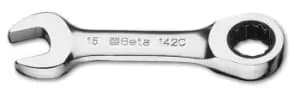 Image of Beta Tools 142 C10 Stubby/Short Ratchet Combination Wrench 10 x 10mm 001420110