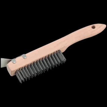 Image of Sealey Wire Brush and Scraper 4 Rows