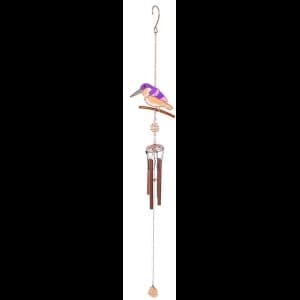 Image of Kingfisher Purple Metal & Glass Windchime