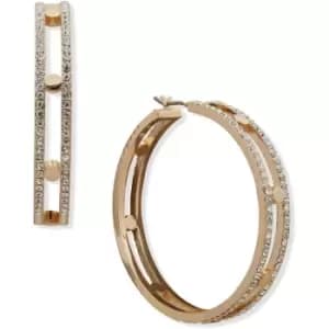 Image of Ladies DKNY Jewellery Base metal PE 40MM PAVE HOOP
