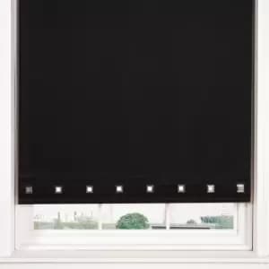 Image of Square Eyelet Black Roller Blind Black