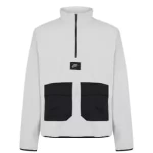 Image of Nike Fleece Zip Top Mens - Grey