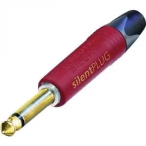 Image of Neutrik NP2X-AU-SILENT 6.35mm audio jack Plug, straight Number of pins: 2 Mono Red, Black