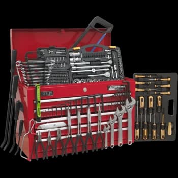 Image of Sealey American Pro Tool Chest + 230 Piece Tool Kit Red