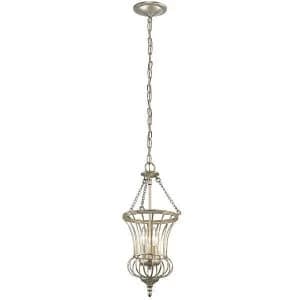 Image of 2 Light Small Ceiling Pendant Gold, E14
