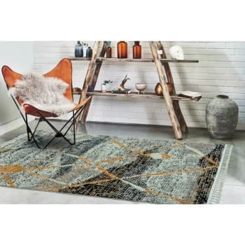 Image of Cyrus CY04 Omar 120cm x 170cm Rectangle - Grey and Multicoloured