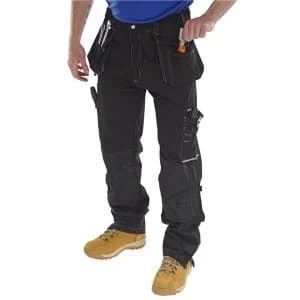 Image of Click Workwear Shawbury Trousers Multi pocket 30 Tall Black Ref