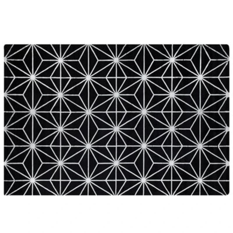 Image of Beliani Rug Sibel Black 140 X 200 Cm Viscose