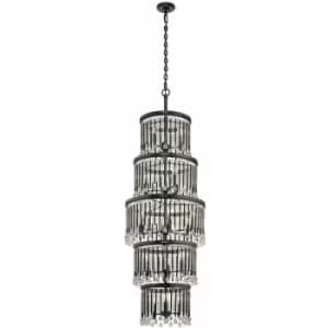 Image of 18 Bulb Chandelier Hanging Pendant LIght Espresso LED E14 60W Bulb