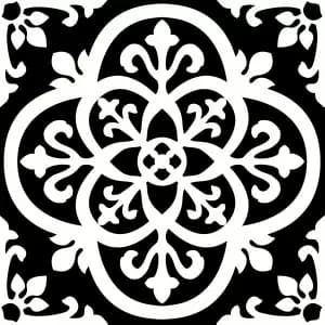 Image of Floor Pops Pack Of 10 Gothic Peel and Stick Floor Tiles