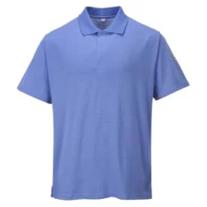 Image of Portwest Mens Anti Static ESD Polo Shirt Blue 2XL