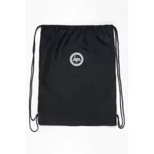 Image of Hype Crest Drawstring Bag (One Size) (Black)