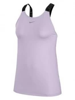 Image of Nike Training Pro Elastika Tank - Lilac Size M, Women