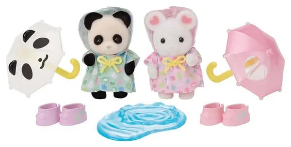 Image of Sylvanian Families Nursery Friends Rainy Day Duo Set