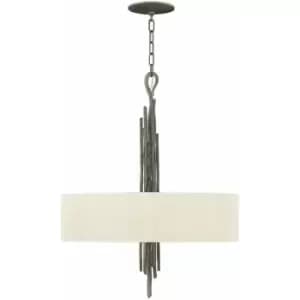 Image of 6 Bulb Ceiling Pendant Light Fitting Metallic Matte Bronze LED E14 60W Bulb