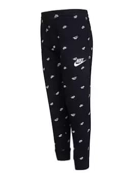 Image of Nike Kids Boys AOP Club Seasonal Jogging Bottoms - Black, Size 2-3 Years