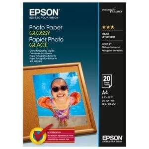 Image of Epson A4 210 x 297mm Glossy Photo Paper 200g m2 20 Sheets