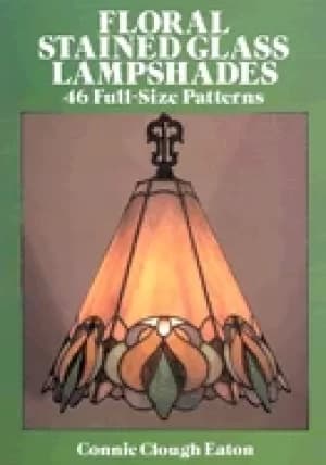Image of floral stained glass lampshades