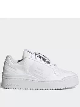 Image of adidas Originals Forum Bold Shoes, White/Black, Size 3.5, Women