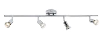 Image of KnightsBridge 230V GU10 Quad Bar Spotlight - Chrome