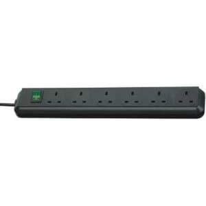 Image of Brennenstuhl Eco-Line 6 Gang 1.5m Black