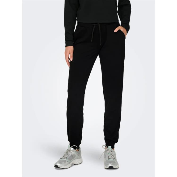 Image of Only Play Womens Open Hem Fleece Joggers Black/Red female 10 (S)