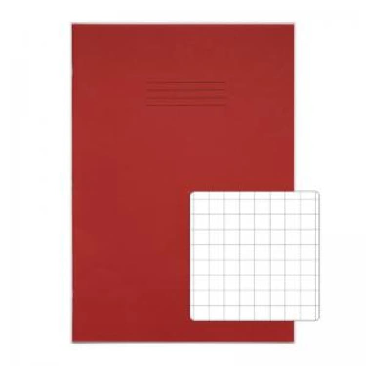 Image of RHINO 13 x 9 A4 Oversized Exercise Book 80 Pages 40 Leaf Red 10mm VTSRVDU0803018