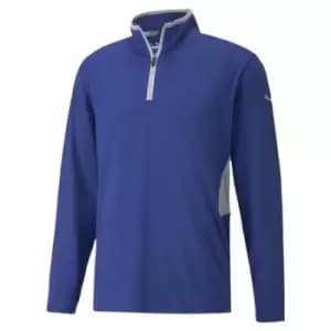 Image of Puma Rotation Zip Top Mens - Blue