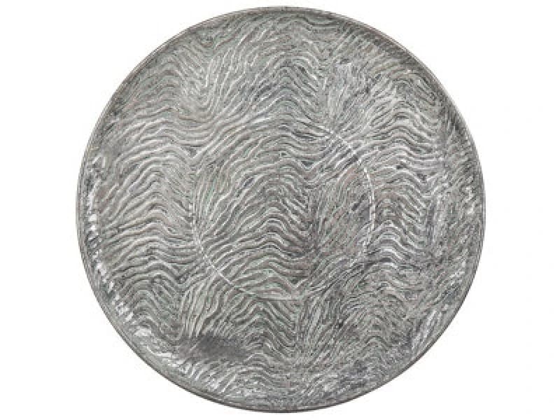 Image of Beliani Decorative Tray Kitnos Metal Silver