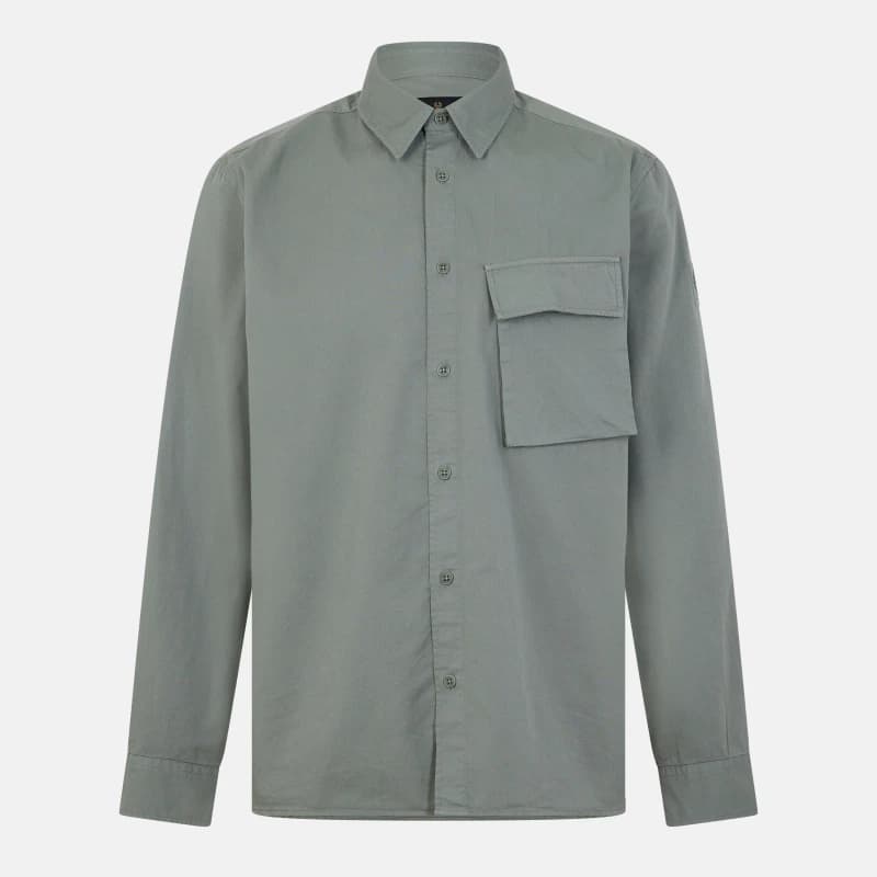 Image of Belstaff Scale Shirt Sage Green male S