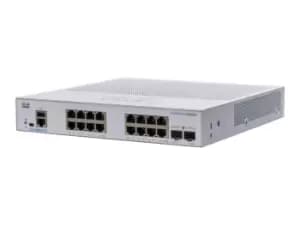 Image of CBS350-16T-E-2G-EU - Managed - L2/L3 - Gigabit Ethernet (10/100/1000) - Rack mounting