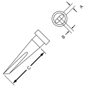 Image of Weller Lt Kn Tip, Soldering, Knife, 6.2Mm