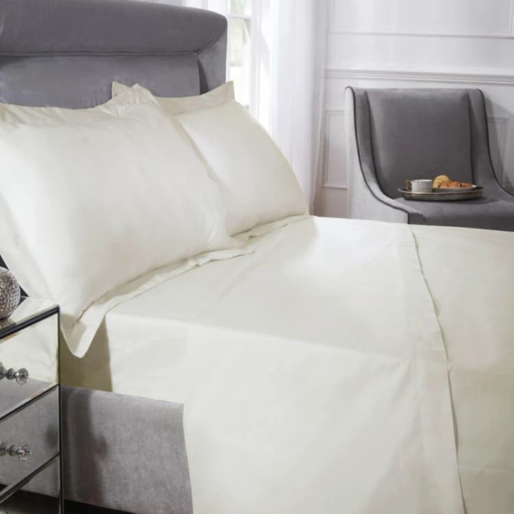 Image of 400 Thread Count Cotton - Extra Deep Fitted Sheet in Cream - Single - Emma Barclay TJ Hughes 5050238073791