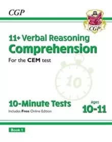 Image of 11+ CEM 10-Minute Tests: Comprehension - Ages 10-11 Book 1 (with Online Edition)