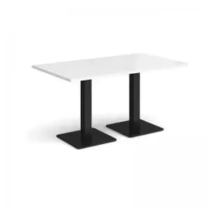 Image of Brescia rectangular dining table with flat square Black bases 1400mm x