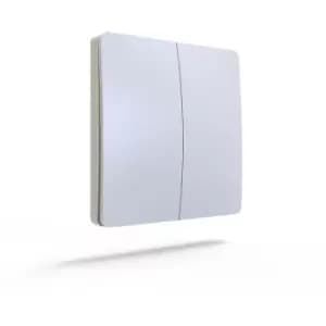 Image of 2 Gang Wireless Kinetic Switch White Body pro range