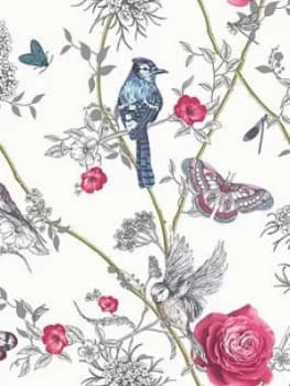 Image of Arthouse Paradise Garden White Wallpaper