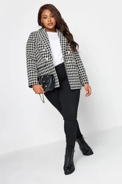 Image of Yours Boucle Blazer Black