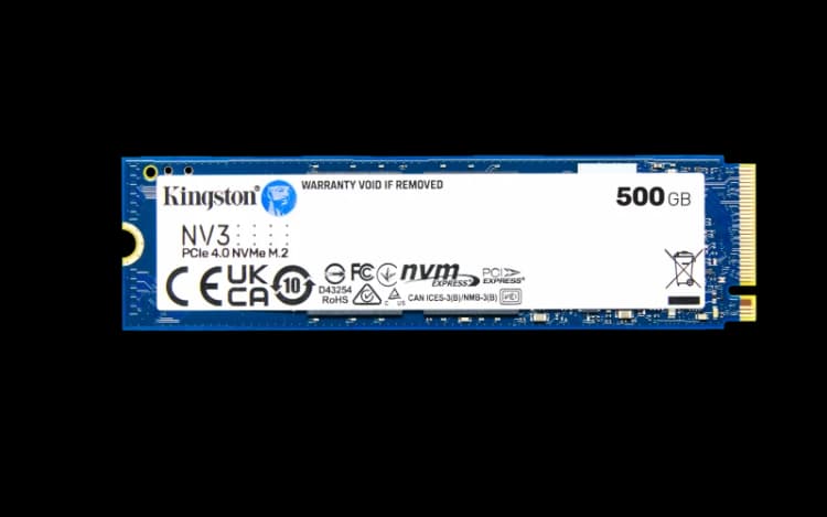 Image of 500GB Kingston NV3 M.2 2280 PCI Express 4.0 x4 NVMe Solid State Drive