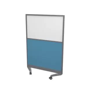 Image of Mobile Type 3 Half Glazed Screen Silver Frame - 1000W X 1500H Band 1