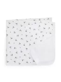 Image of Ralph Lauren Baby All Over Print Blanket - White/Blue