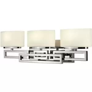 Image of Loops - 3 Bulb Wall Light 1920's Style Opaque Shades Polished Chrome LED G9 3.5W